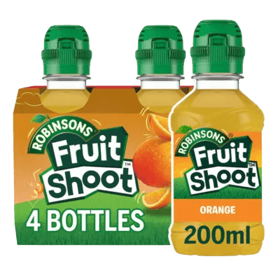 robinsons fruit shoot orange (sugar free) 4 pack x 200 ml