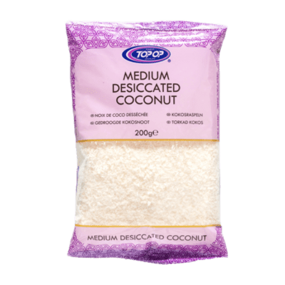 topop desiccated coconut medium 200gm